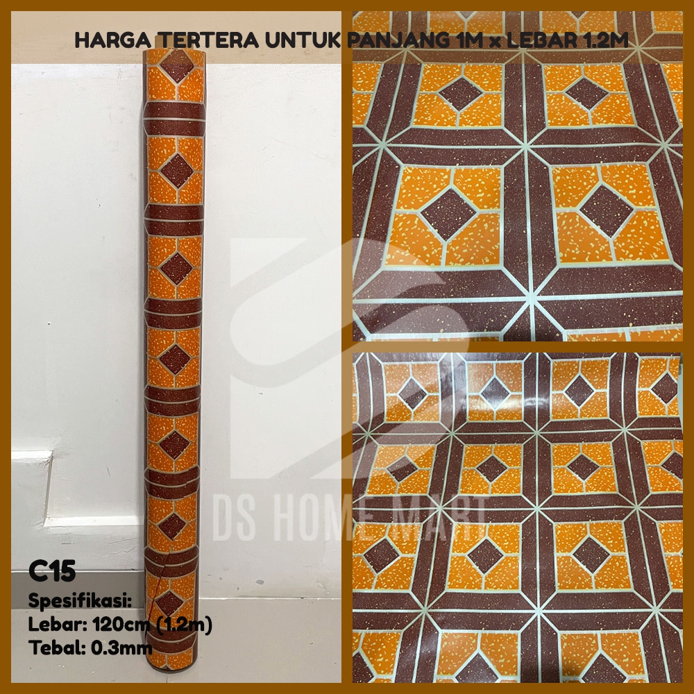 C15 - PER METER Karpet Lantai Tikar Plastik Taplak Meja Vinyl METERAN Lebar 1.2m