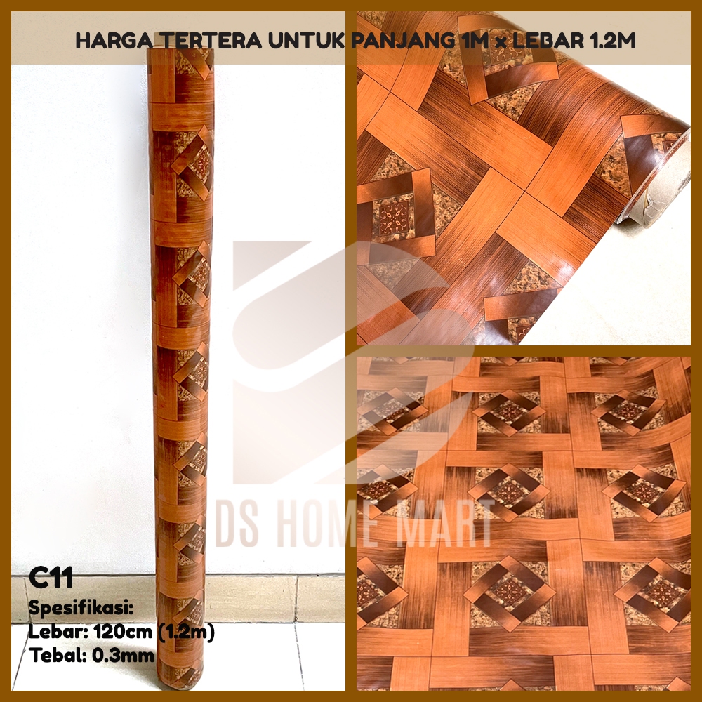 C11 - Karpet Lantai Tikar Plastik Vinyl METERAN dengan Lebar 1.2m