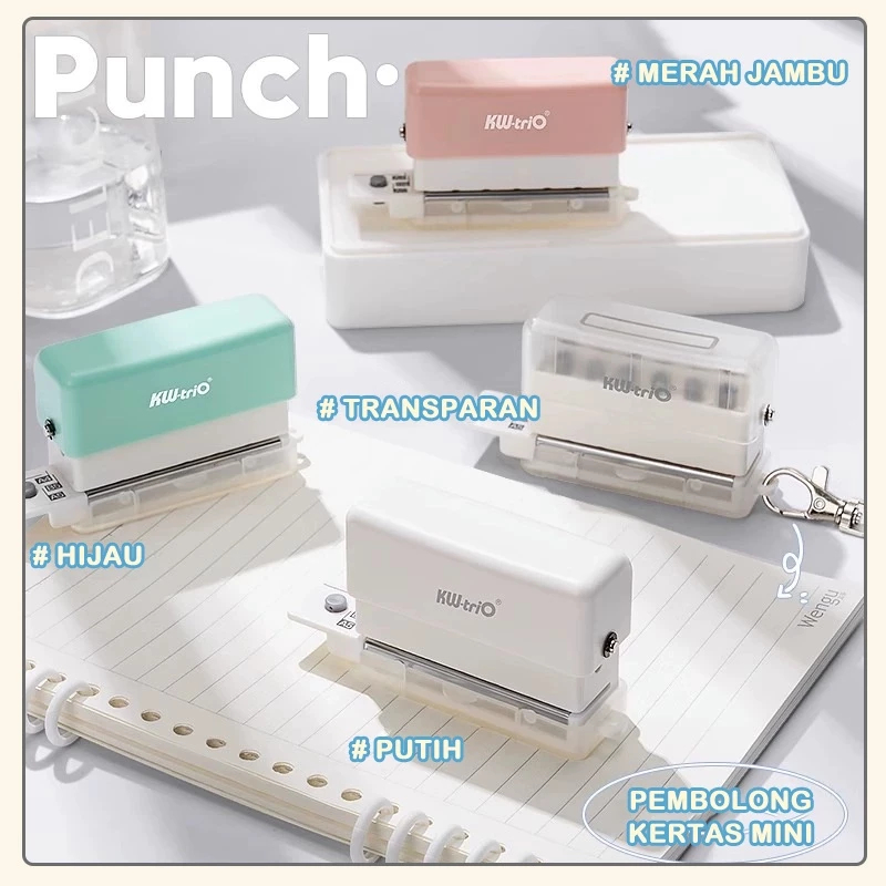 

A4 A5 B5 6 lubang Mini Pembolong Kertas / Pelubang Kertas Kecil / Paper Punch