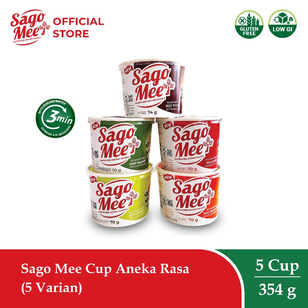 

Paket Sago Mee Cup Aneka Rasa (5 varian)