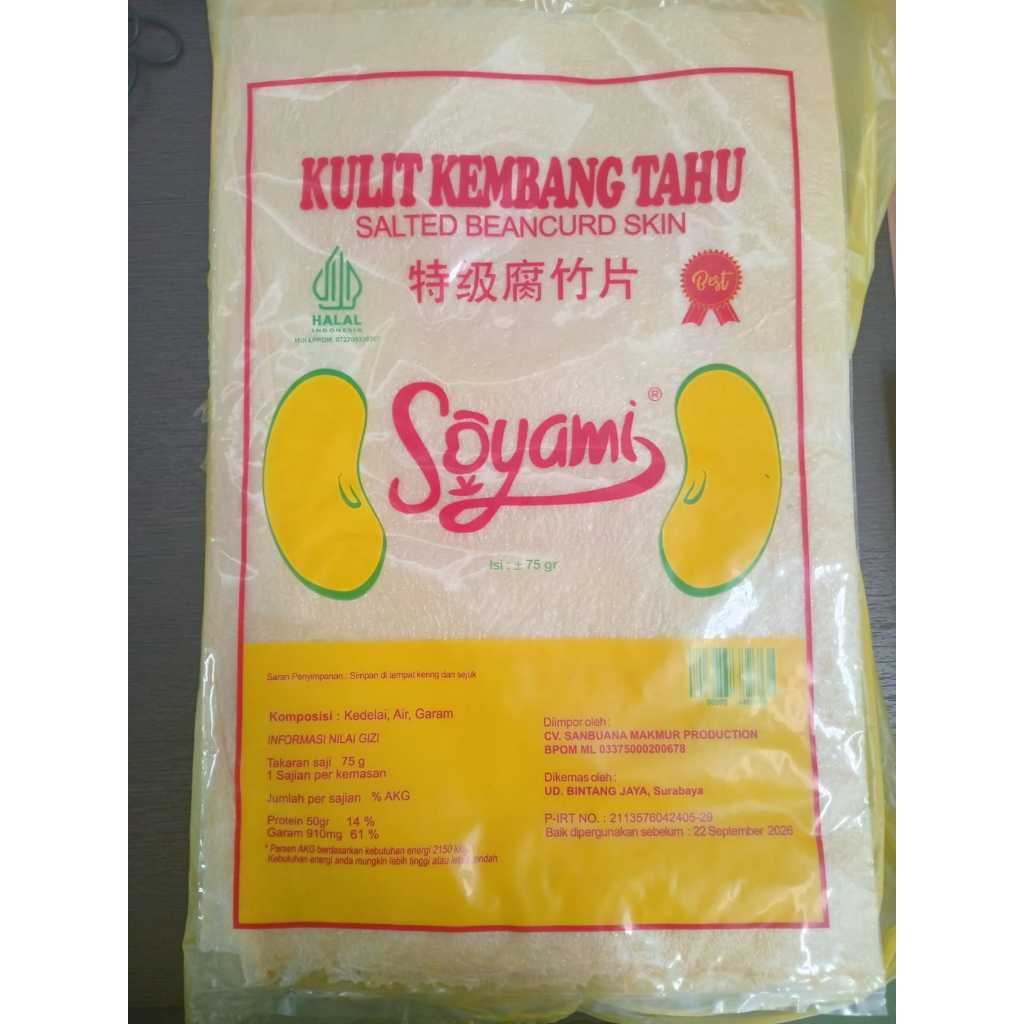 

KULIT KEMBANG TAHU SOYAMI KEMASAN 75GR BISA GROSIR