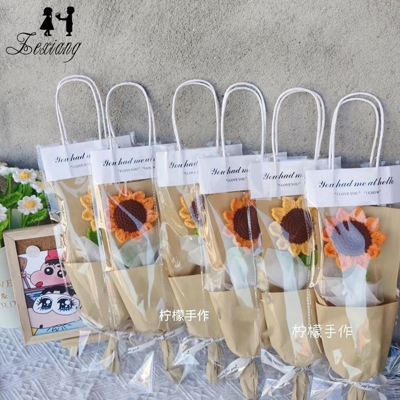 

AESTHETICFLORIST - (5 PCS) TAS BUKET TRANSPARAN / TAS BUKET TENTENG / TAS PLASTIK HANDBAG TRANSPARAN