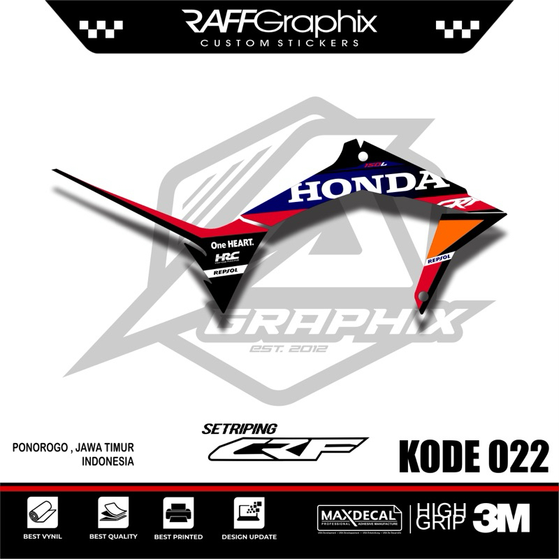 Sticker sticker sticker- sticker crf terbaru- decal sticker crf- crf 022