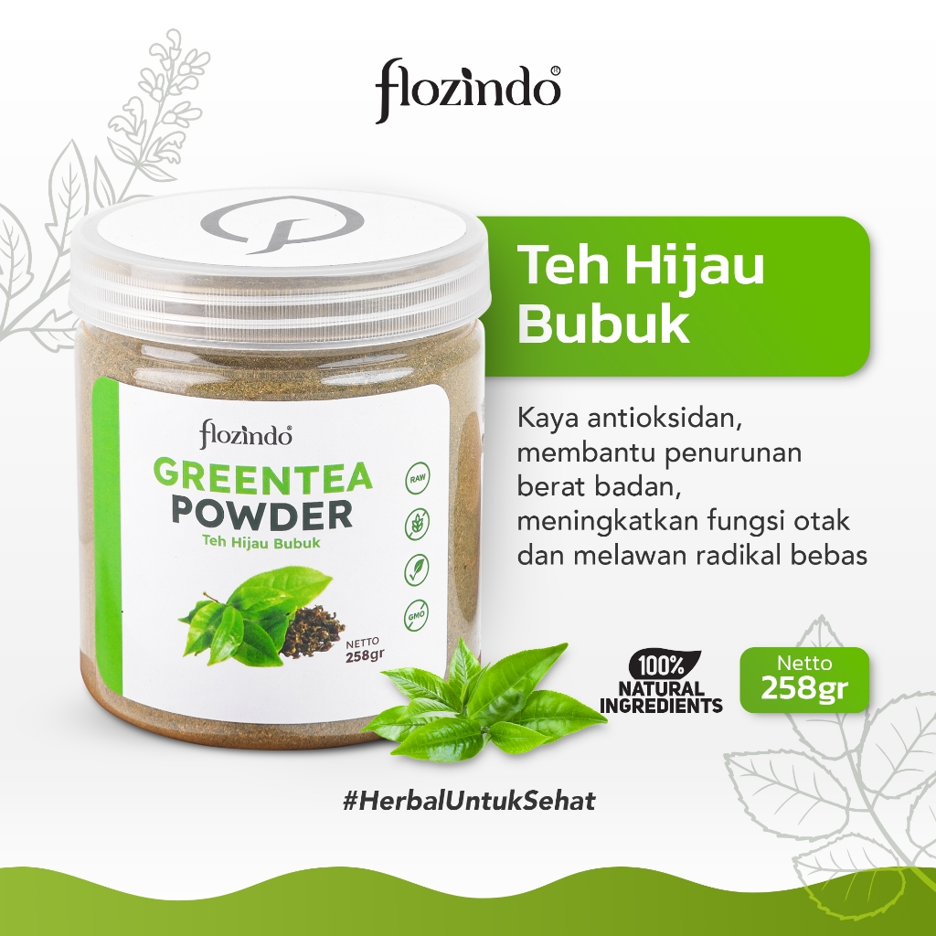 

Flozindo Green Tea Powder / Teh Hijau Bubuk Organik
