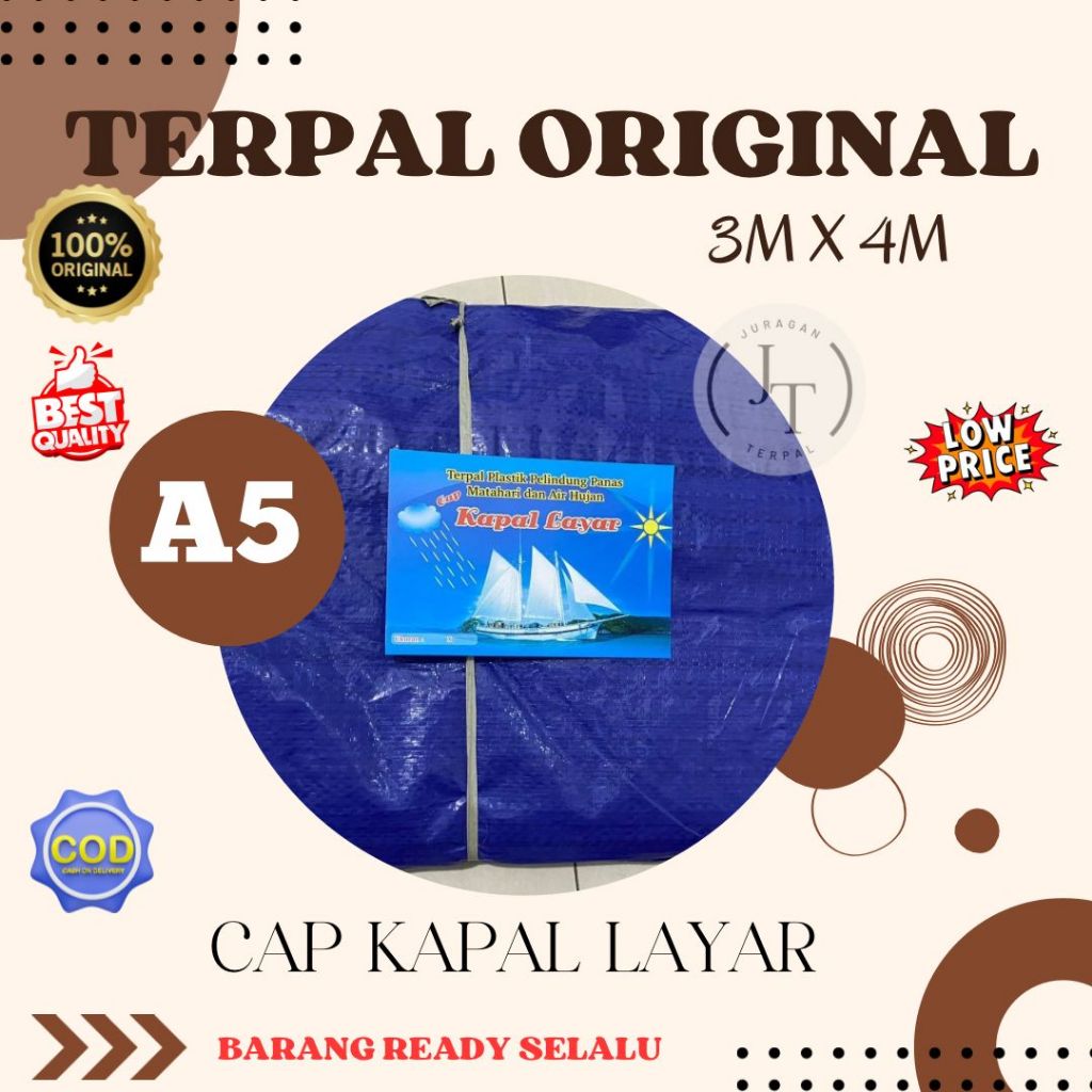 [FS] A5 CAP KAPAL LAYAR TERPAL PLASTIK TERMURAH 3X4 ORI