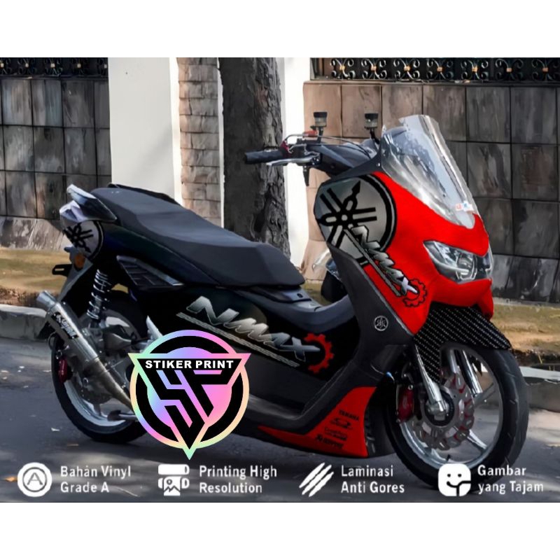 Stiker Decal NMAX New 2020 Full Body Variasi Terbaru Warna Merah