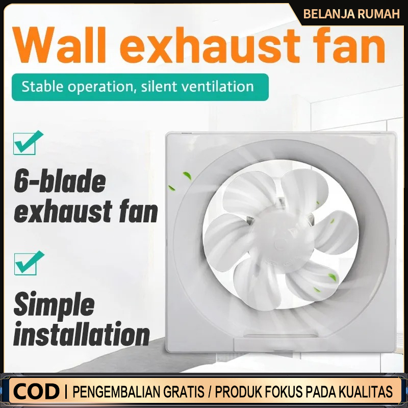 WALL EXHAUST HEXOS/HEKSOS FAN DINDING 10" (25 CM) EXHAUST FAN TEMBOK EXHAUST HEXOS/HEKSOS 10 INCH CE