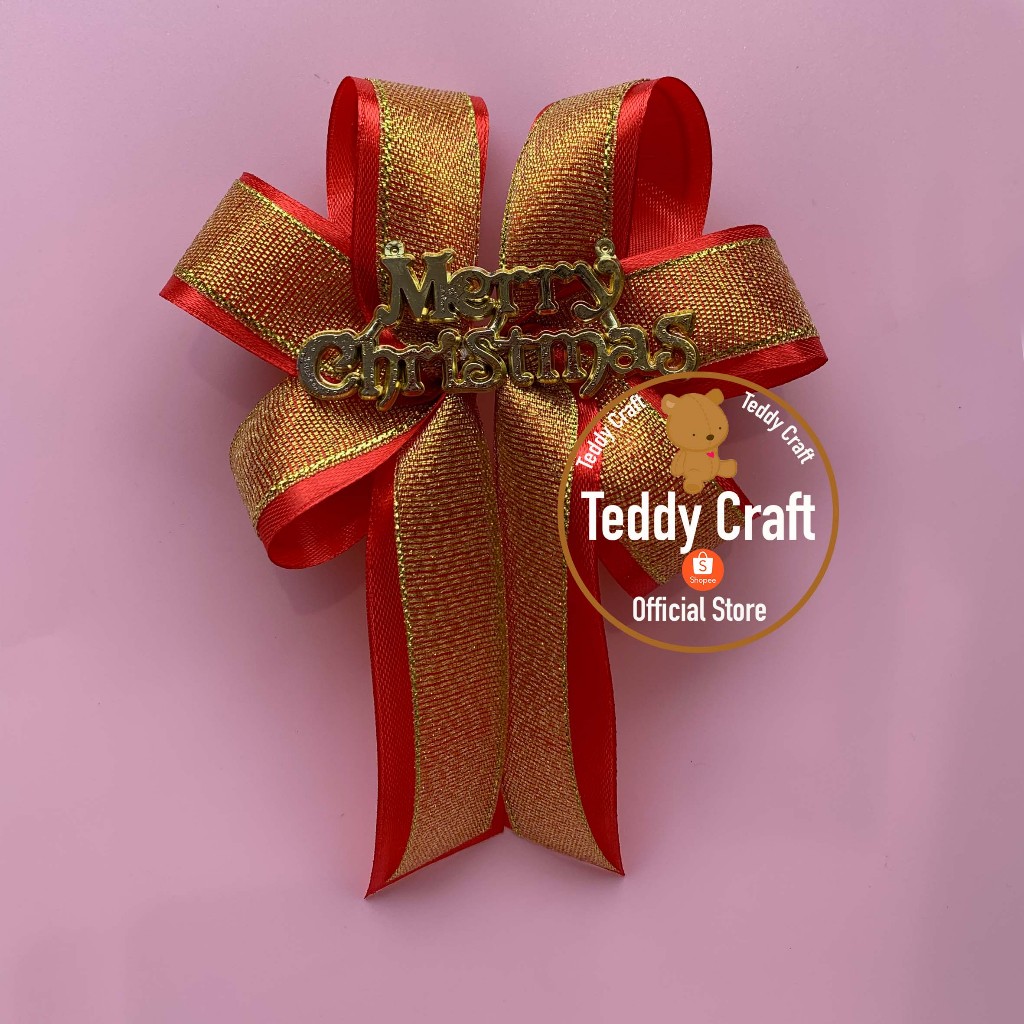

Pita Hias Siap Pakai- Pita Hampers Merry Christmas - Pita Natal Parcel Kado - Kue Natal - Kado Natal - Christmas Cookies - Teddy Craft