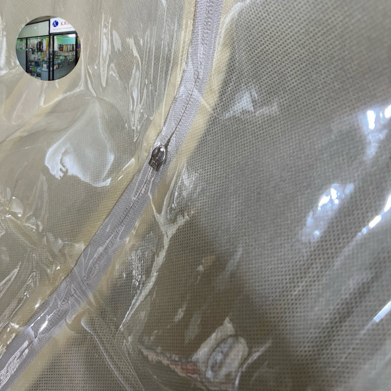 cover gaun pengantin dress panjang krem tebal