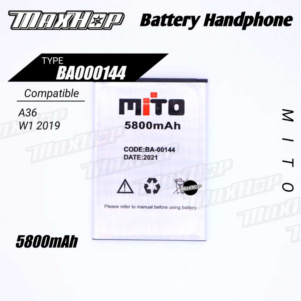 Baterai Mito A36 / W1 2019 Original OEM Batre BA000144 Battery Handphone Mito