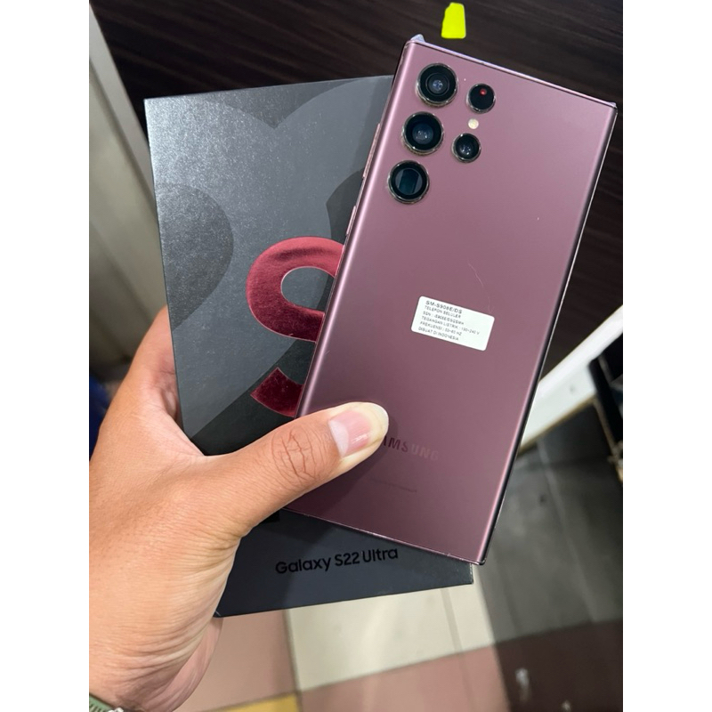 Samsung s22 ultra ram 12/256 second fullset original resmi sein