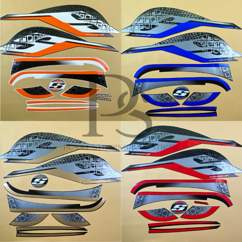 Striping Sticker Body Honda Scoopy Sporty 2019