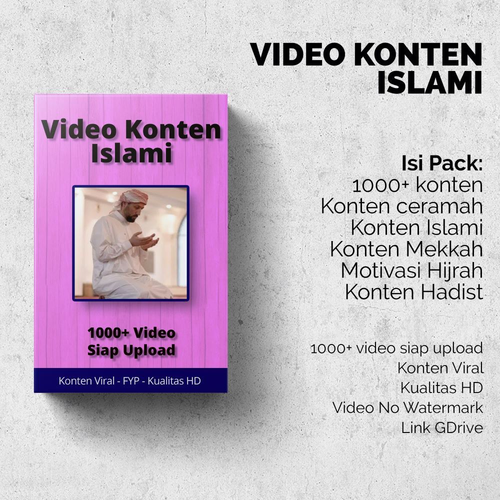 VIDEO KONTEN ISLAMI - Konten Viral No Watermark Siap Upload