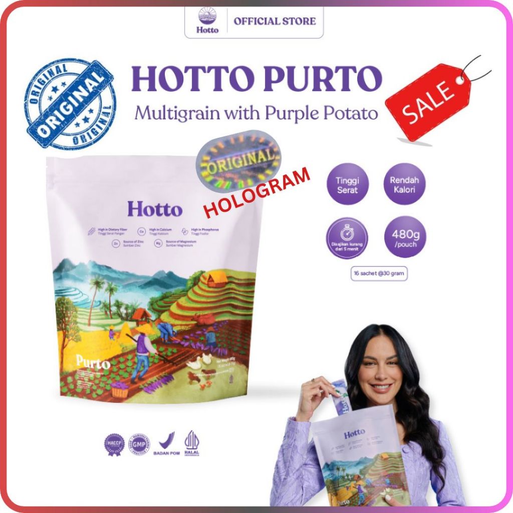 

Hotto Purto Multigrain Ubi Ungu 2 Pouch Original