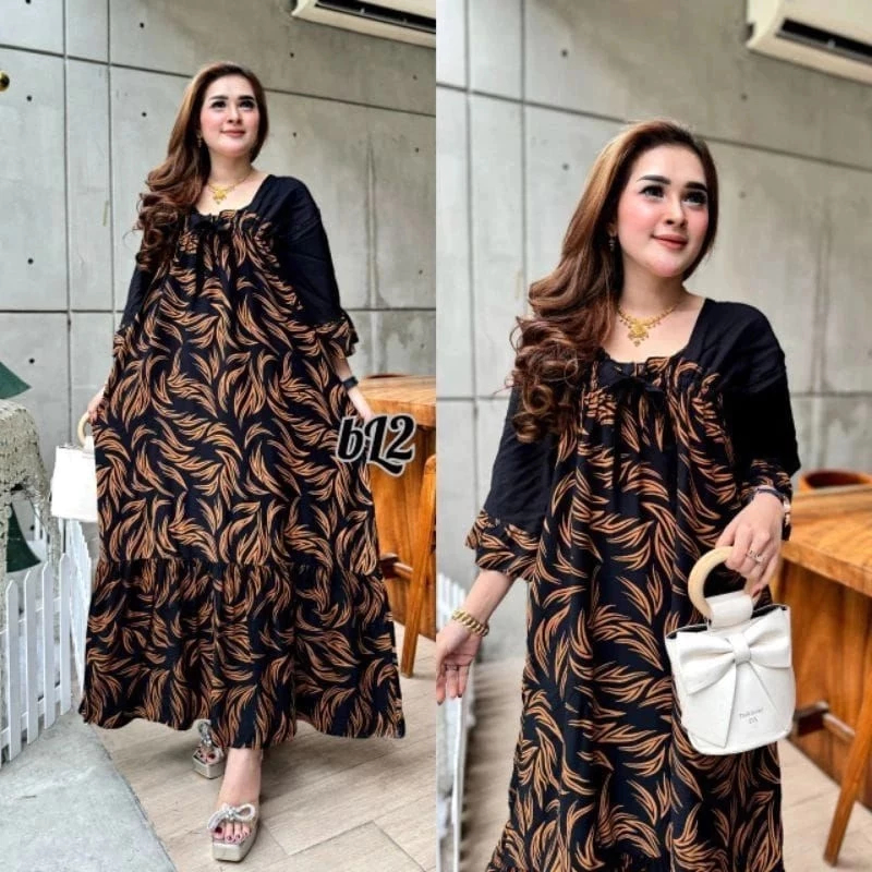 Dress fuji andin daster arab jumbo semata kaki motif polos daster kekinian Terbaru