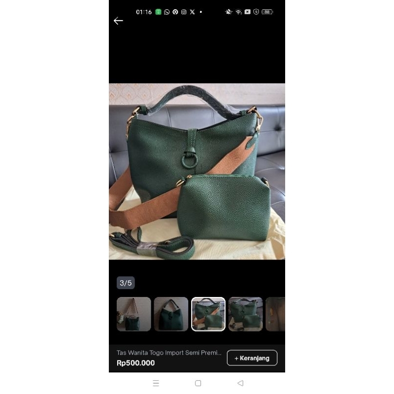 Tas Wanita Togo Import Semi Premium