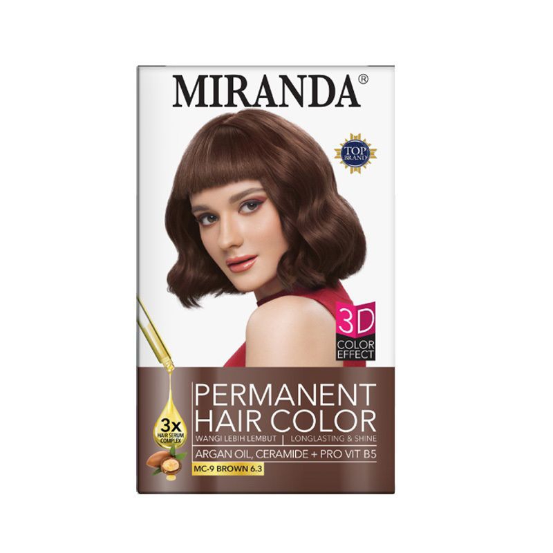 Miranda Hair Color Permanent MC9 Brown 30ml - cat rambut permanen coklat