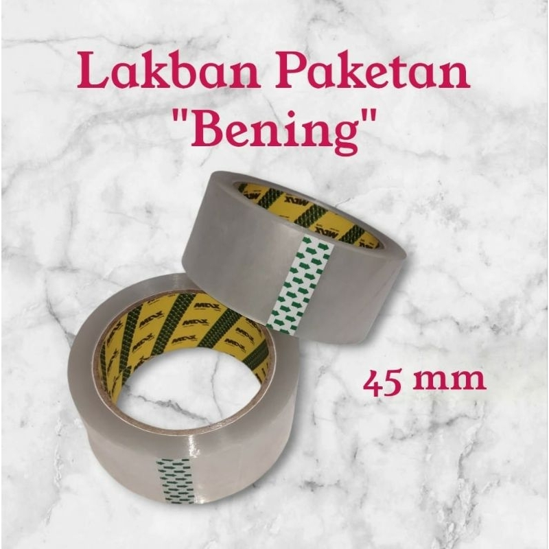 

lakban bening eceran.ukuran 90x 45 yard