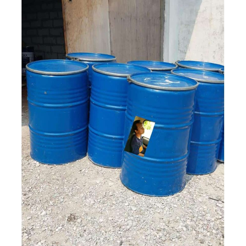 drum tutup lebar 200 liter/ drum besi/ drum sampah/ drum tempat bakar sampah