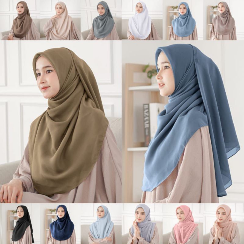 [ ARUMI MALAYSIAN  ROUND SQUARE HIJAB ] Arumi malaysian round square hijab buatan lokal indonesia hi