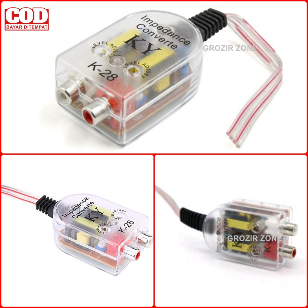 Converter Audio Mobil Adapter RCA High To Low Sound Mobil Universal GZ