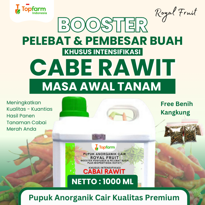 Pupuk Topfarm / Pupuk Tanaman Cabe Rawit Terbaik / Pupuk Tanaman Masa Generatif Khusus Cabe Rawit