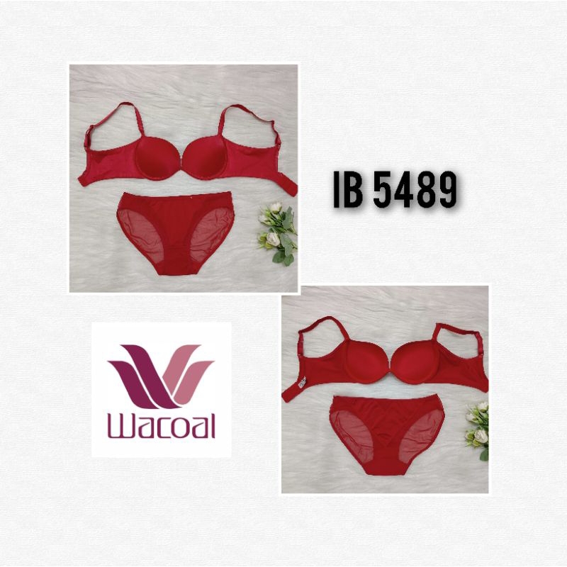 Wacoal bra set + panty Berkawat busa tebal