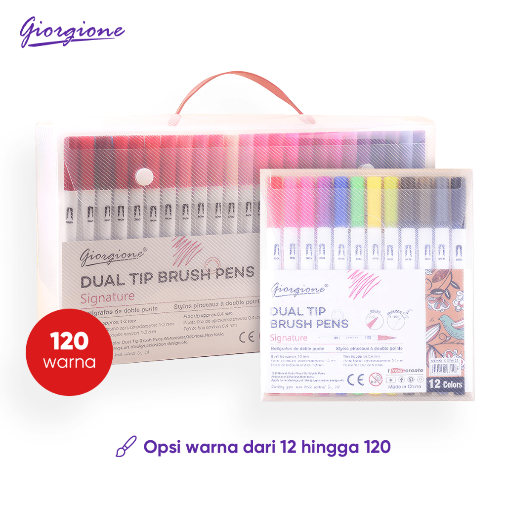 

Giorgione Markers Brushpen Dual Tip Marker Pen Pulpen Outline Dua Ujung G-DTW