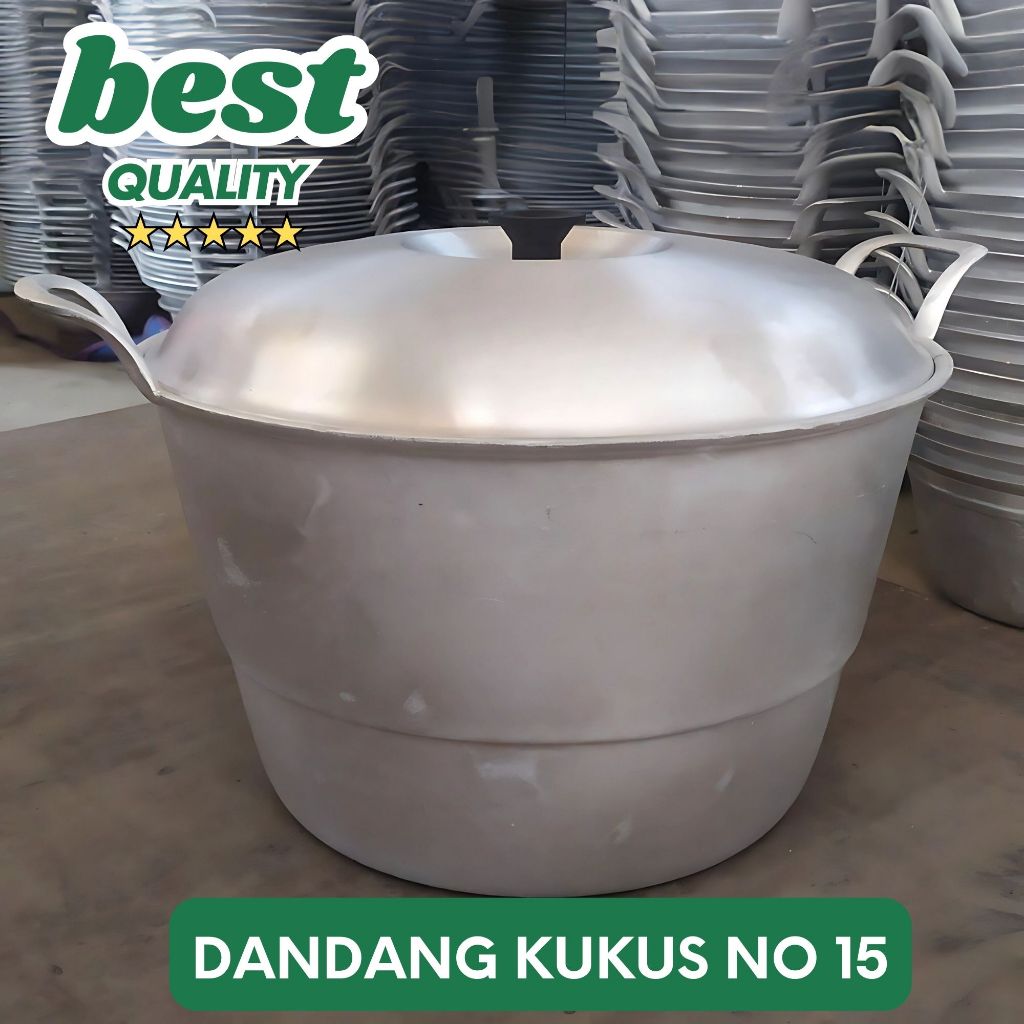 panci langseng panci dandang kukusan jumbo alumunium no 13 - 15 kapasitas jumbo