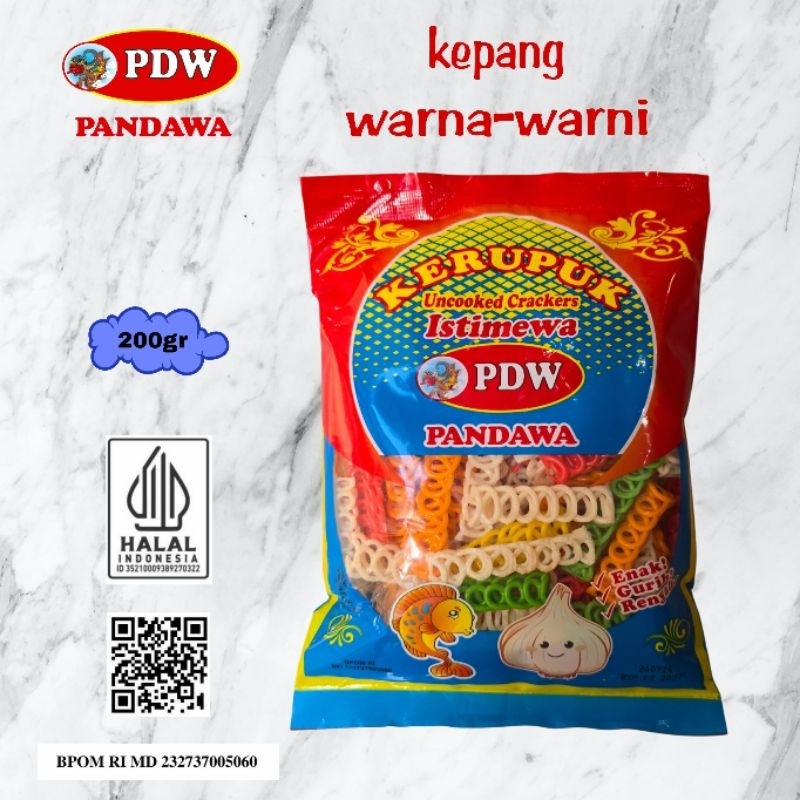 

Kerupuk Pandawa / Krupuk Kepang Warna Warni / 200gr