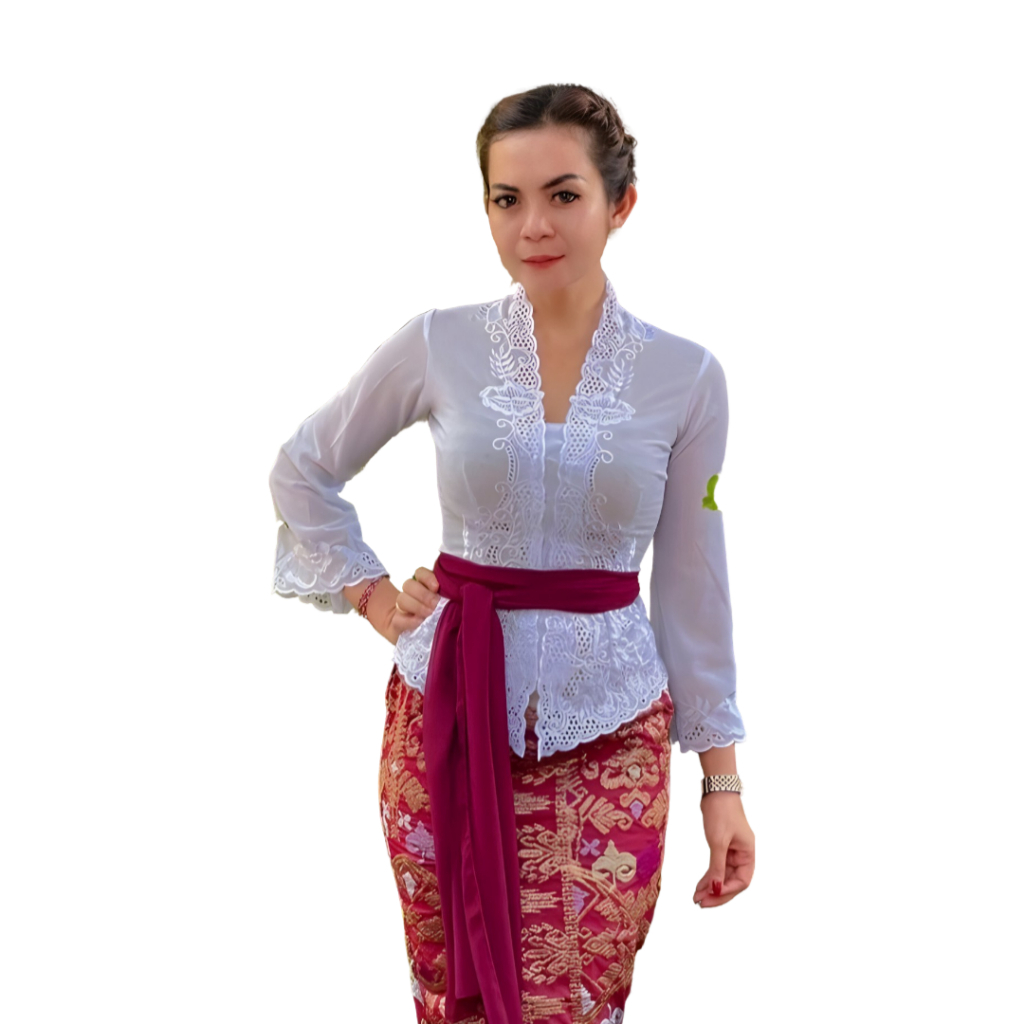 Selendang Kebaya Motif Polos Bahan Sifon