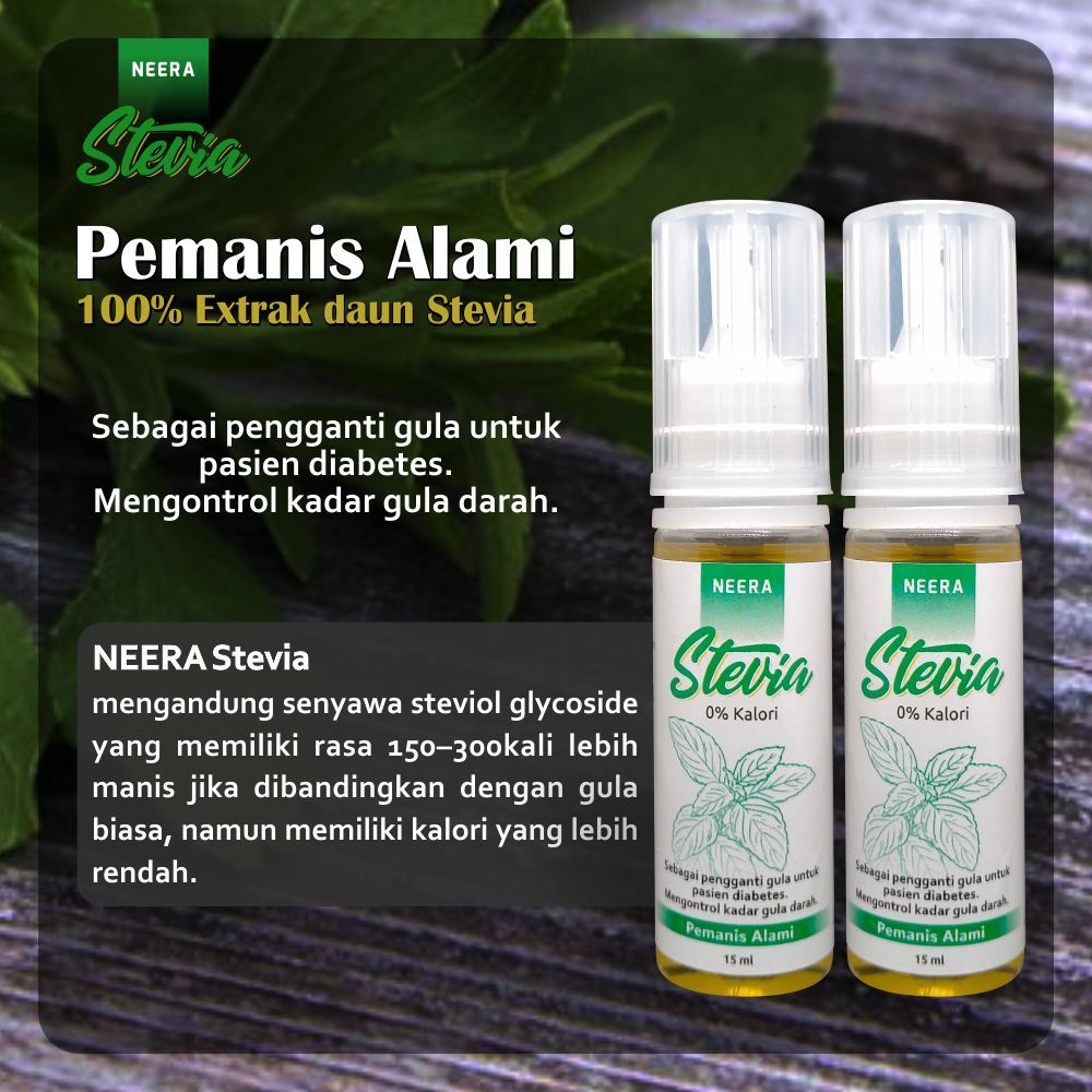 

Neera Stevia Paket 2 Botol Pemanis Alami Turunkan Kadar Gula Tinggi