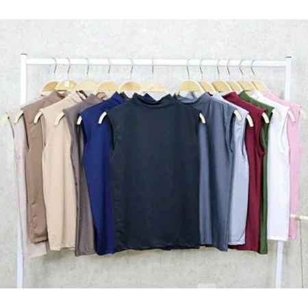 Manset Baju Tanpa Lengan / Manset Kutung/ Turtleneck Bahan Jersey Premium