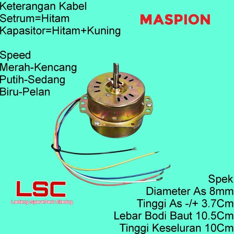 Dinamo Kipas Angin Kotak Maspion Motor Box Fan Maspion Umum kotak kuning 5 kabel