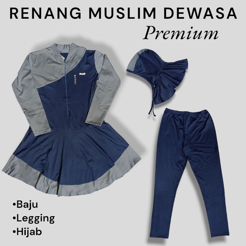 BAJU RENANG DEWASA | RENANG MUSLIM DEWASA  PREMIUM |BAJU RENANG HIJAB |RENANG MUSLIM WANITA  |BAJU R