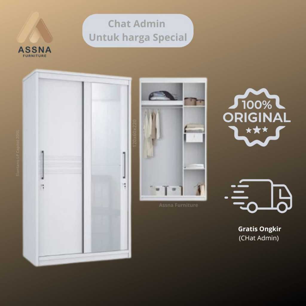 Lemari almari lemari Pakaian Baju Siantano LP CAPITOL 2D SL