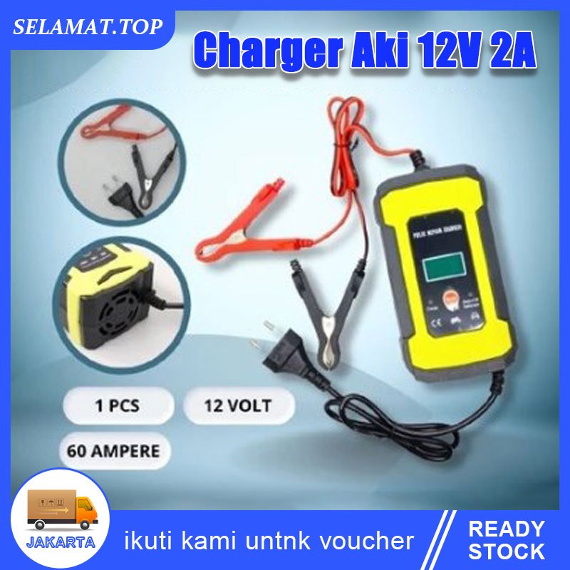 Charger Aki Motor Charger Aki Mobil Intelligent Battery Charger Aki Mobil 12V 6A Charger Aki 12V 6A 