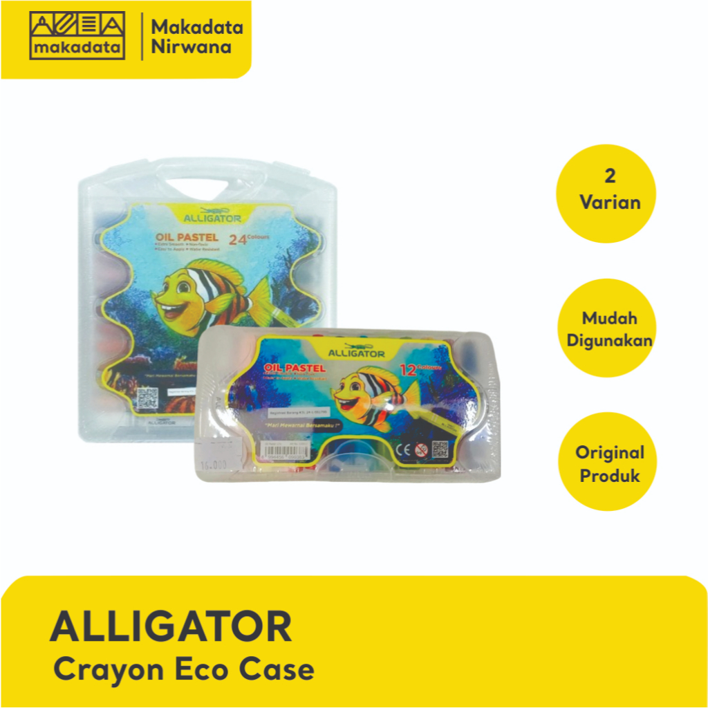 

ALLIGATOR KRAYON/CRAYON/OIL PASTEL ECO CASE 12 WARNA (1 PCS)