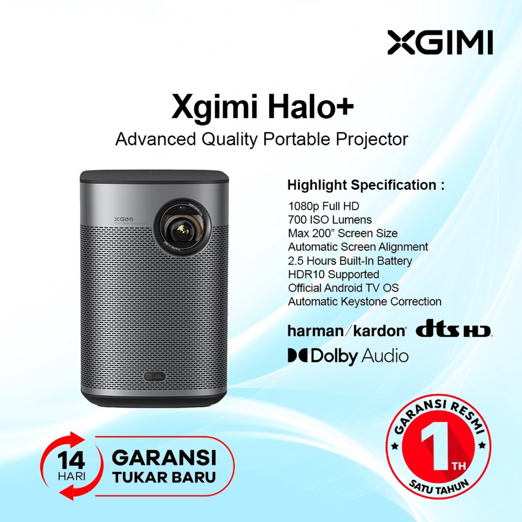 Xgimi Halo+ 900 Lumens Halo Plus Full HD DLP Portable Projector