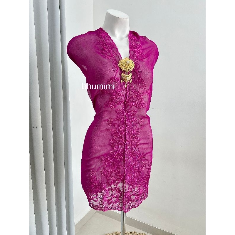 kain kebaya/kain sifon bordir satu baju