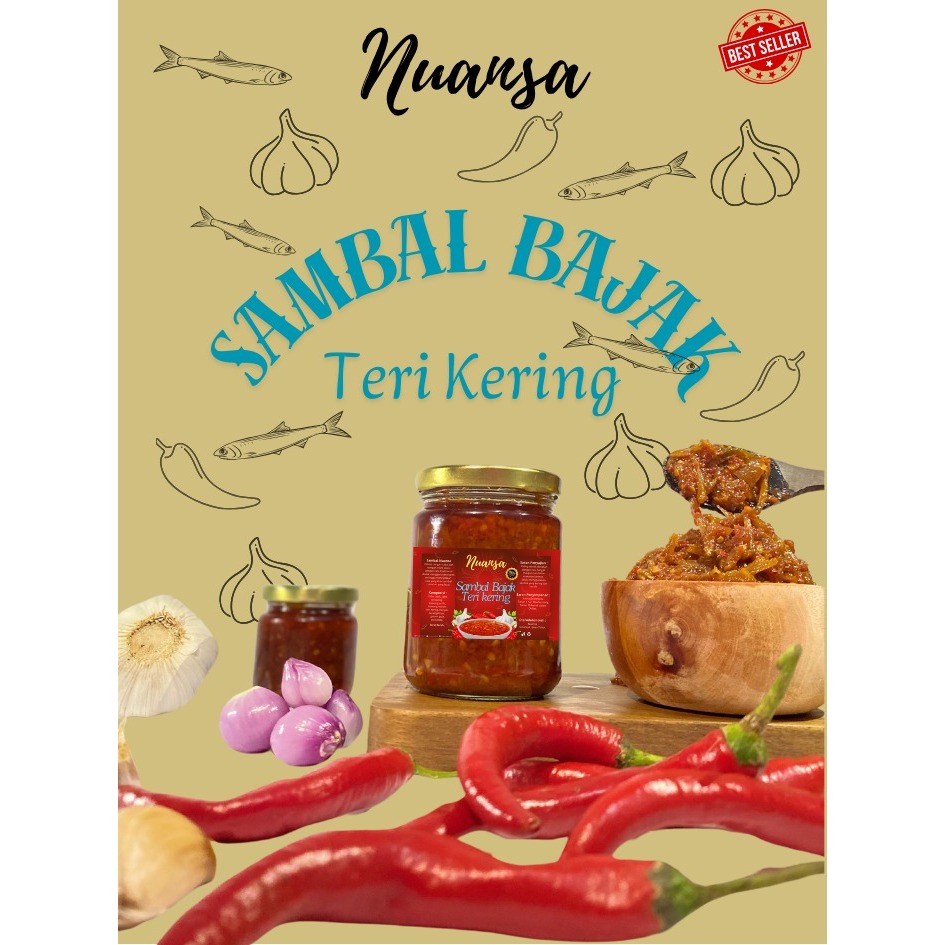 

Sambal Bajak Ikan Teri Kering | Tanpa Bahan Pengawet