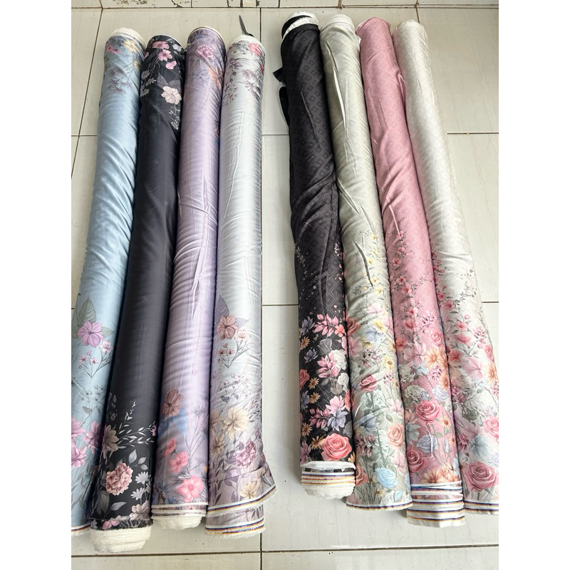 COD kain meteran / bahan arabian silk / kain meteran / motif bunga