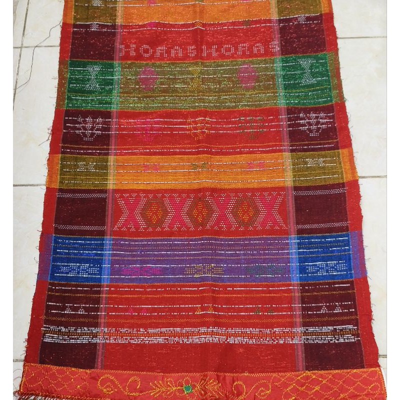 Ulos Tulang Ulos Sadum Rell Full Manik-manik Tenun Tangan Asli.