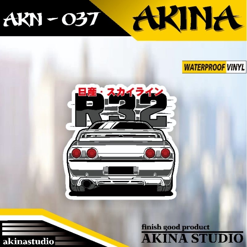 sticker vinyl anti air skyline GTR R32 rear | stiker vinyl anti air skyline GTR R32 rear | sticker n