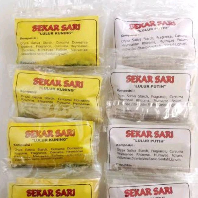 Lulur Sekar Sari Lulur Badan Sekarsari Rempah Kuning Putih Pengantin
