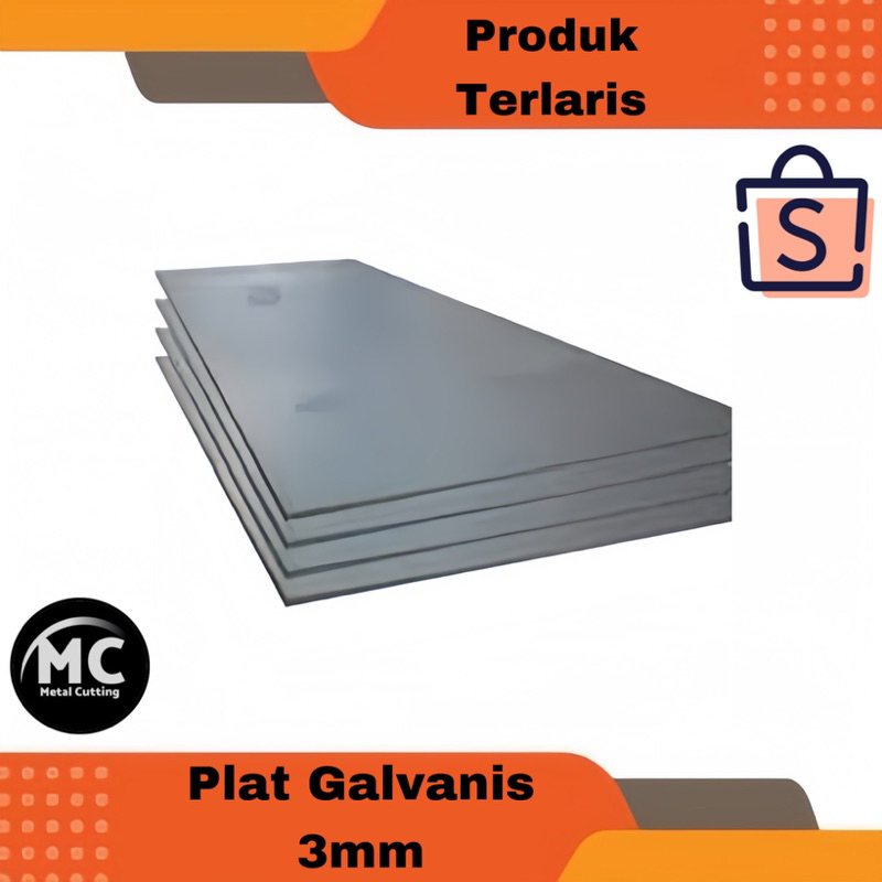 Plat Besi Galvanis / Galvanil Custom Cutting 3mm