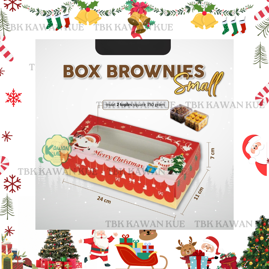 

BOX NATAL BROWNIES - CRISTHMAS HAMPERS BOX - BOX MOTIF TEMA NATAL