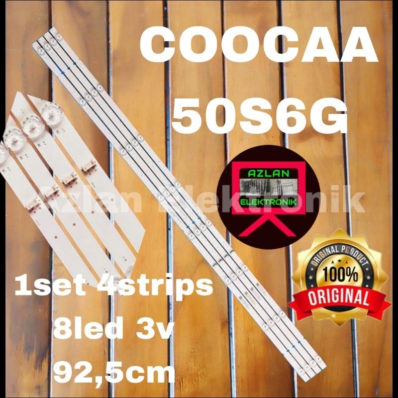 BACKLIGHT LED TV COOCAA 50S6G LAMPU BL KOKA 50IN 8LED 3V