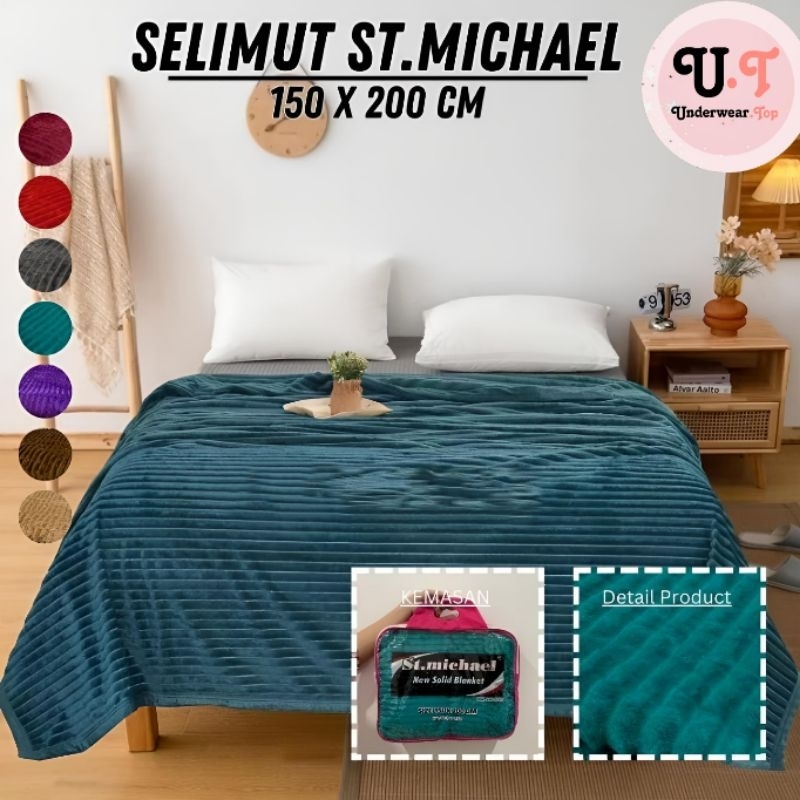 Selimut Blanket ST.MICHAEL Premium 150×200 / 200×220 || Selimut Tidur ST.MICHAEL