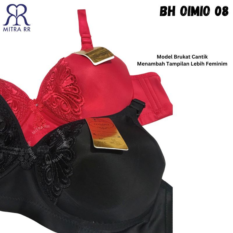 Oimio BH Busa Sedang Tanpa Kawat Big Size Setara Cup C-D | Bra Fashion Motif Brukat BH Oimio 08